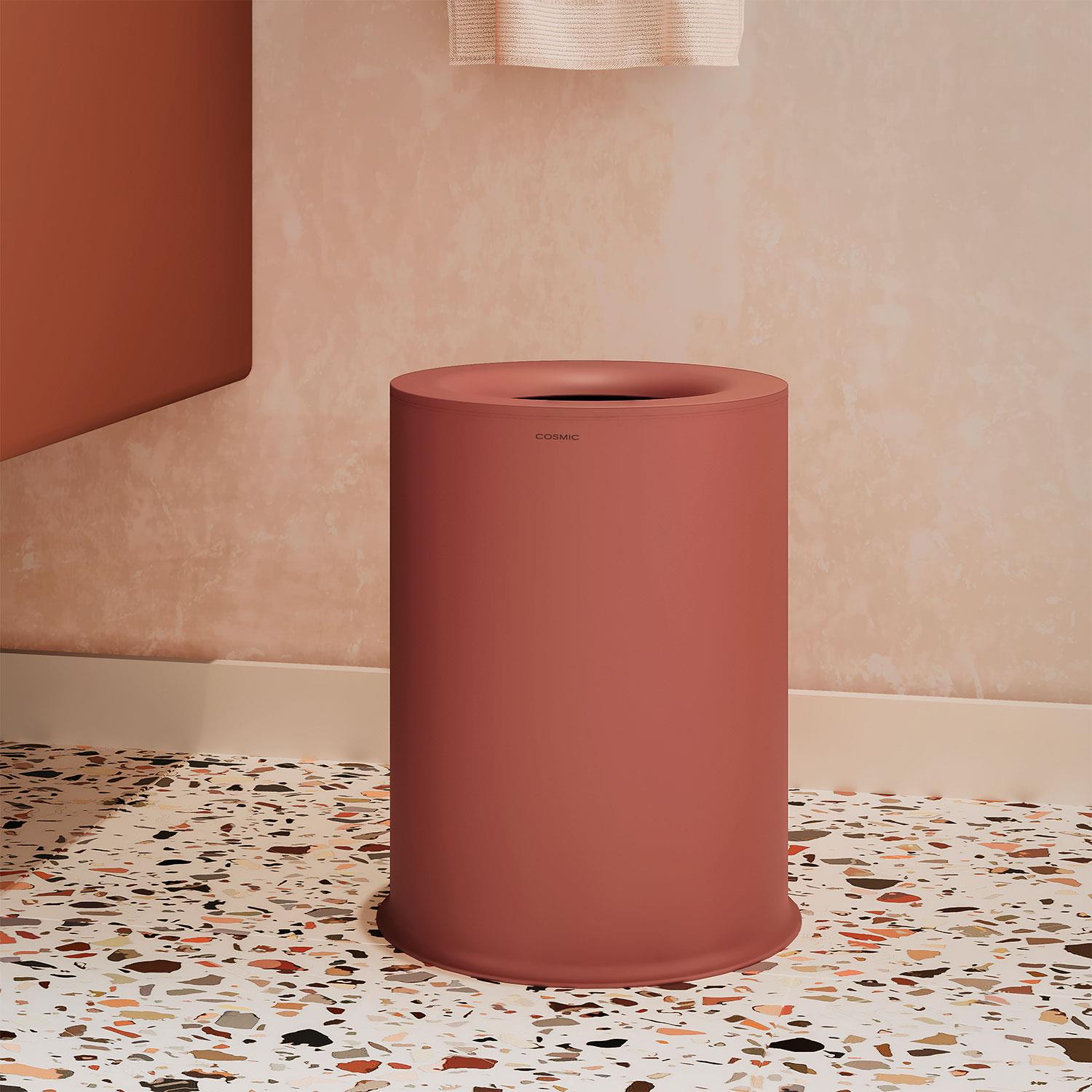 Bathroom Bin 5l Easy Bag Fixing Black Stainless Steel Geyser Collection