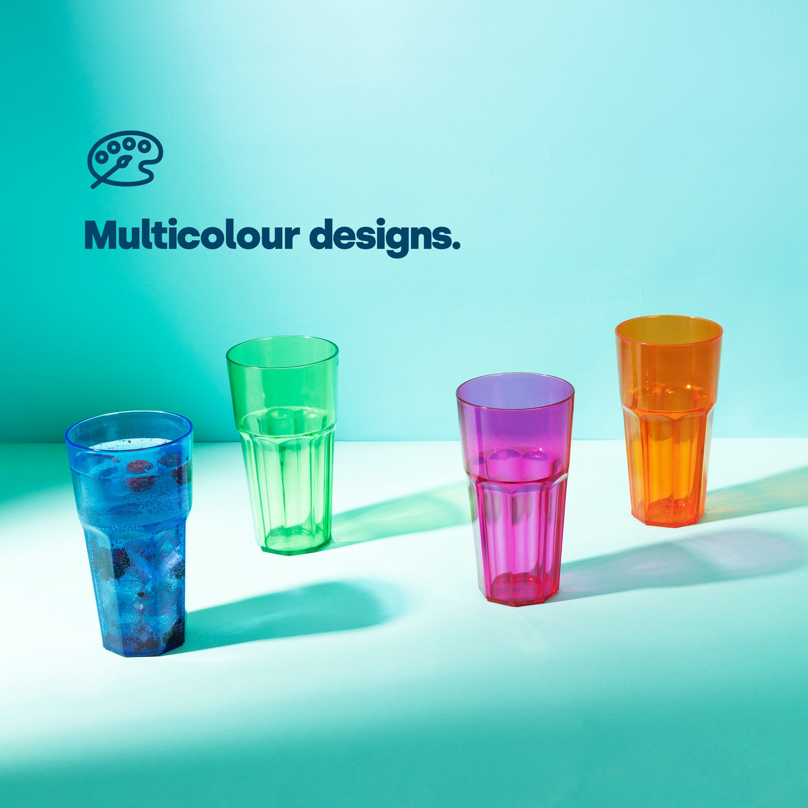 Multicolour Plastic Tumbler Set Of 4