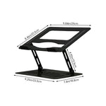 Aluminium Alloy Foldable Laptop Stand Adjustable, Portable & Ventilated Laptop Holder For 11 To 17 Inch Laptops | Black