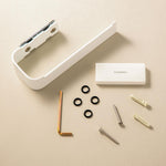 Toilet Roll Holder, Matt White, Self-adhesive Option,nea Collection