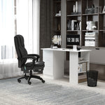 120cm Computer Desk Pc Table Workstation W/ 3 Shelf & Drawer | White