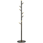 Coat Rack Bamboo Coat Stand With Round Base For Handbags
