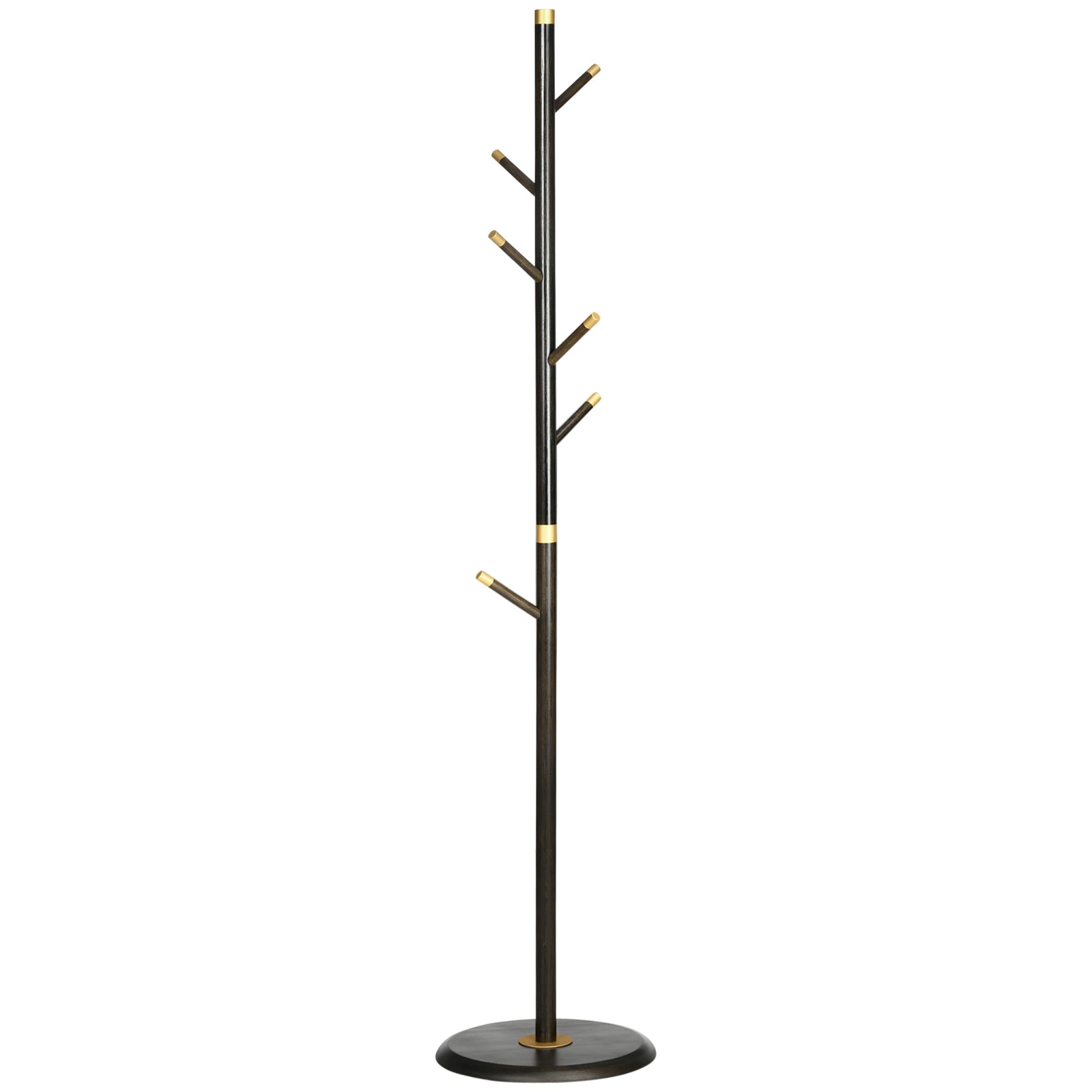 Coat Rack Bamboo Coat Stand With Round Base For Handbags