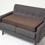 Quilted Polyester 2 Seater Orthopaedic Booster Cushion Cover | 50cm x 100cm | Brown