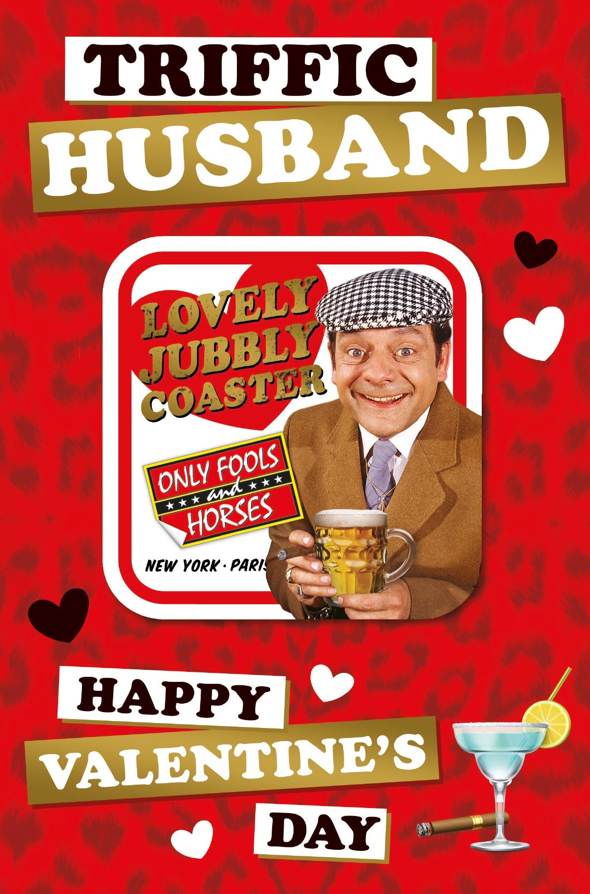 Triffic Husband' Valentine's Day Card With Detachable Coaster Official Product
