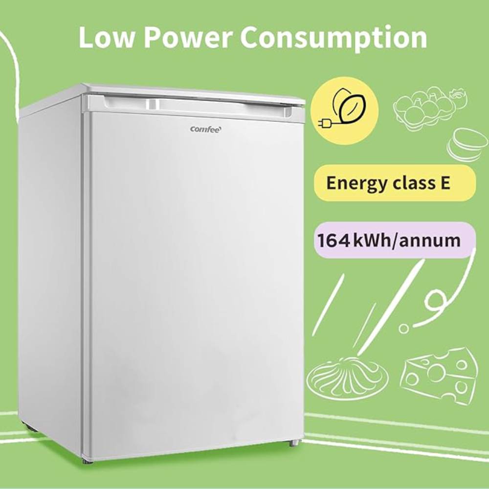 Comfee 88l Under Counter Freezer (-18℃), Freestanding With Reversible Door, 3 Drawers & Adjustable Thermostat, 55cm Wide