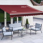 Easy Fit Royal Red Awning | 3.5m | Wine