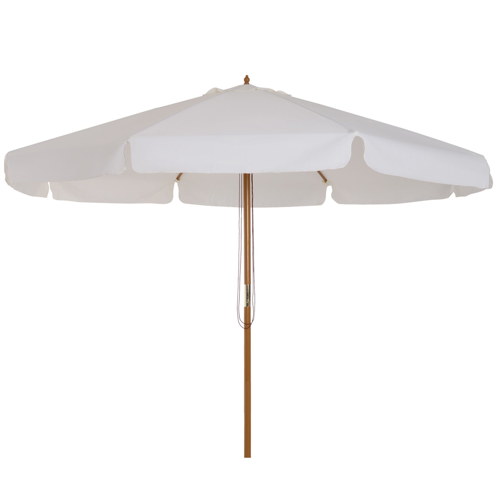 Garden Parasol Patio Umbrella With Ruffles | Cream