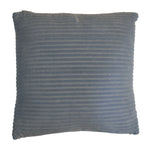 Ribbed Cushion Set, Velvet Fabric | Set of 2 | Grey
