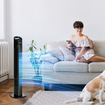 Led Tower Fan With Oscillation 3 Speed 3 Mode | One Size | Black