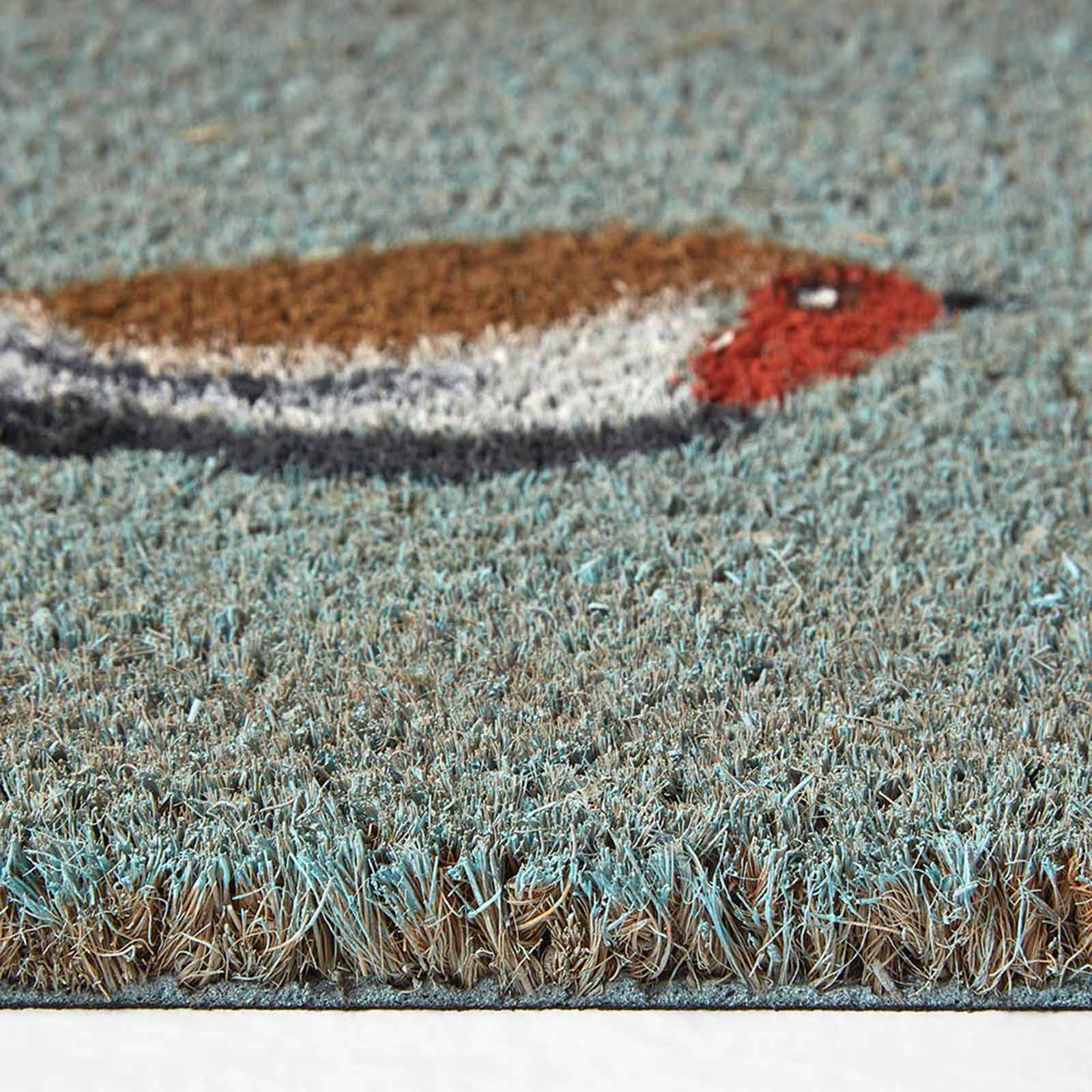 HOMESCAPES Grey Robin Non-slip Coir Doormat, 25 X 75 Cm