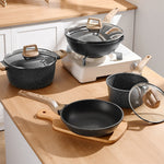 7pcs Nonstick Cookware Set | Grey