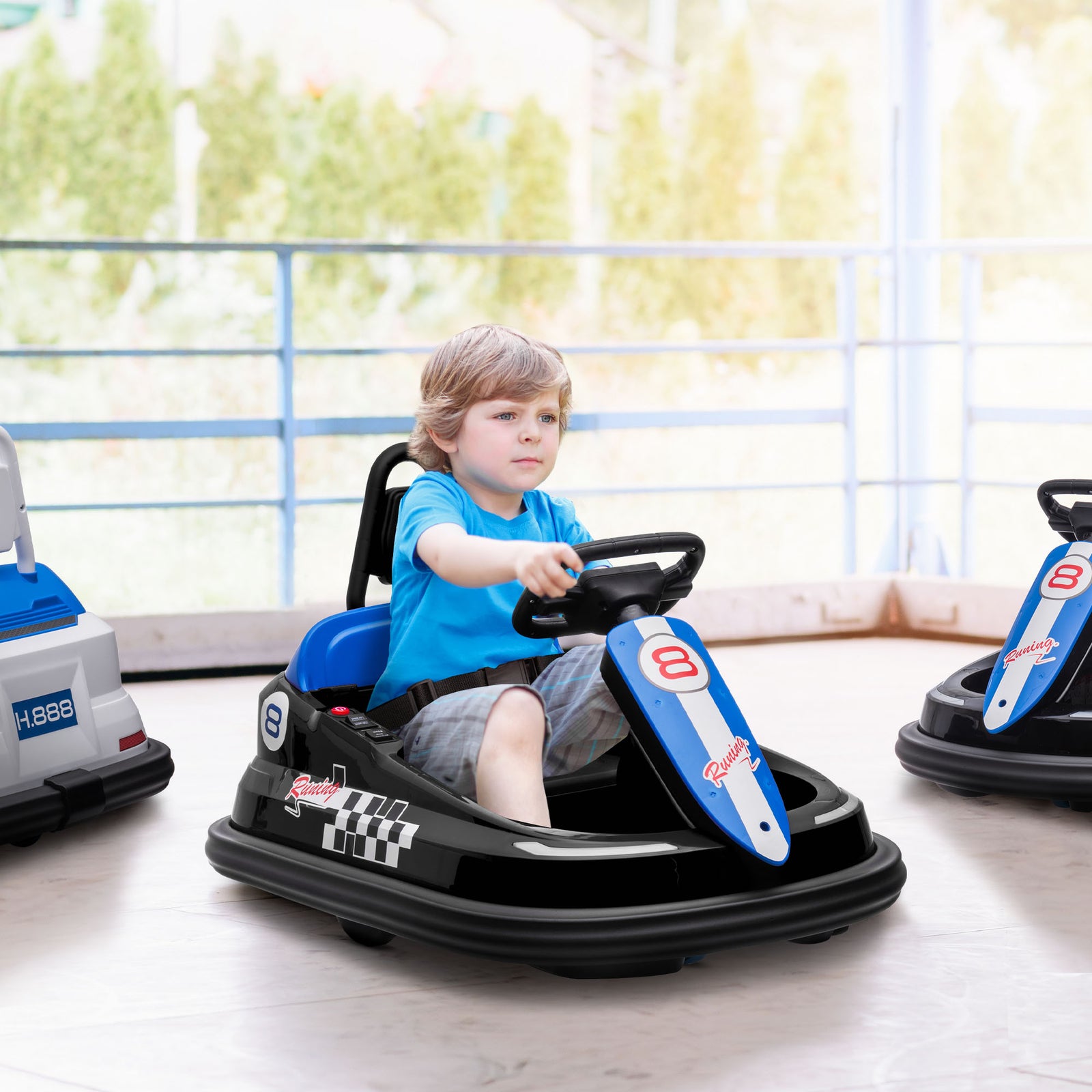 6v Kids Bumper Car, 360° Rotation Waltz Car W/ 2 Speeds | Black