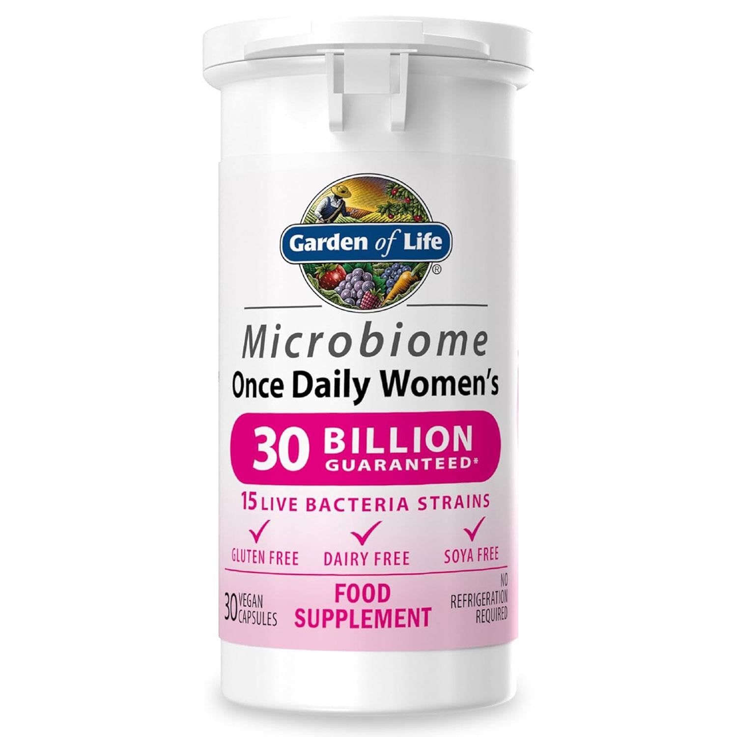 Microbiome Once Daily Women’s Probiotic 30 Vegan Food Supplement