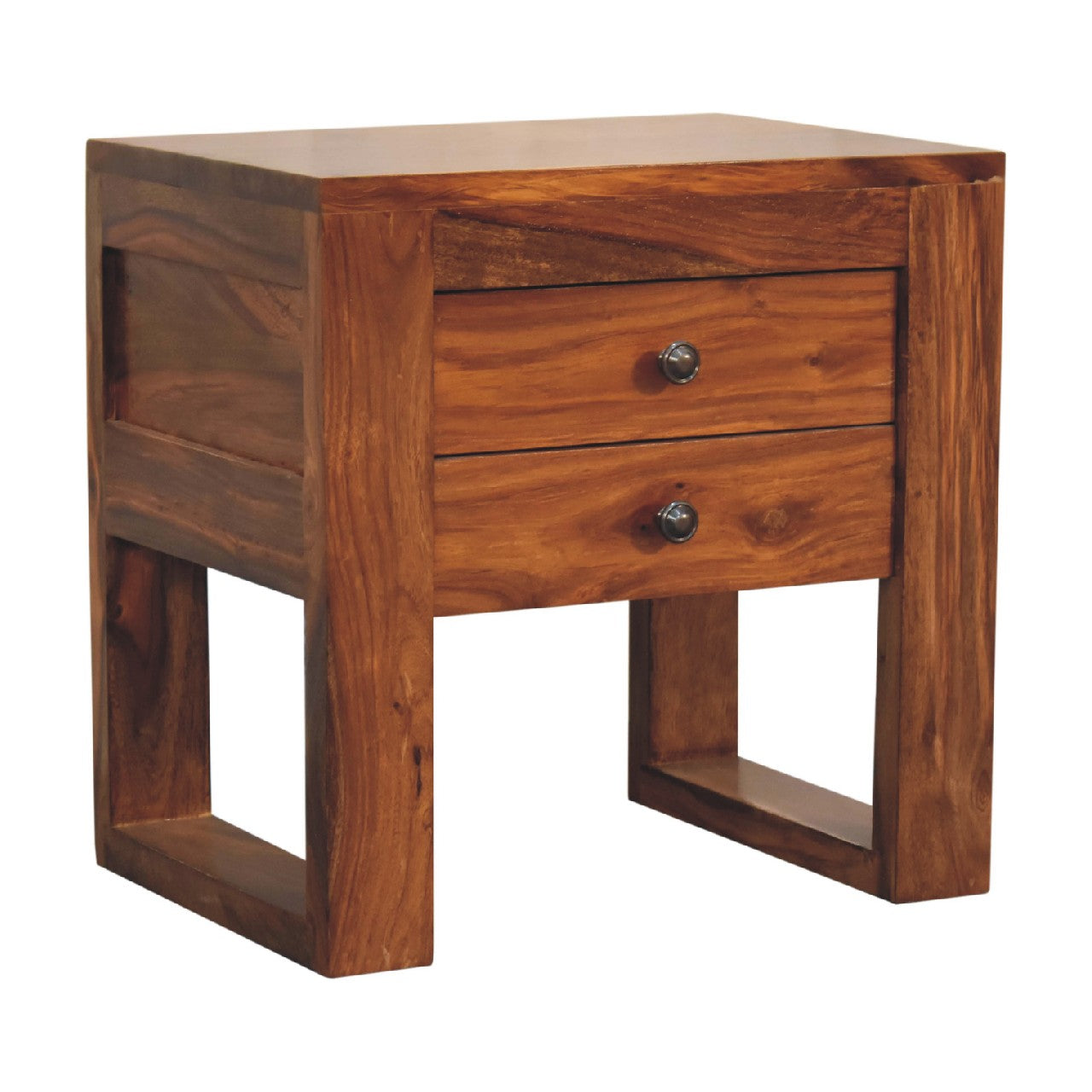 Solid Wood U-square Honey Bedside