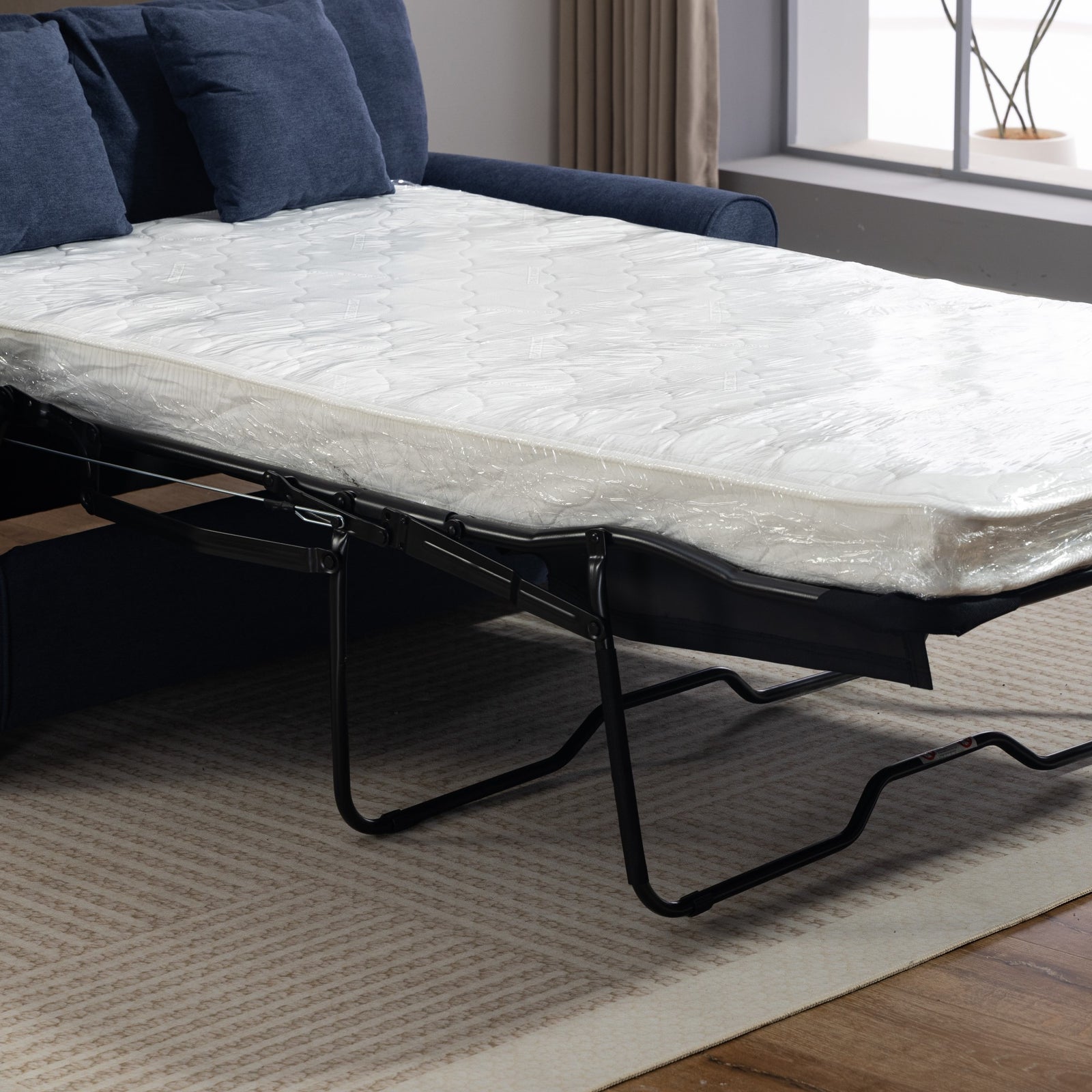 Lewiston Fabric Pull Out Sofabed | Denim