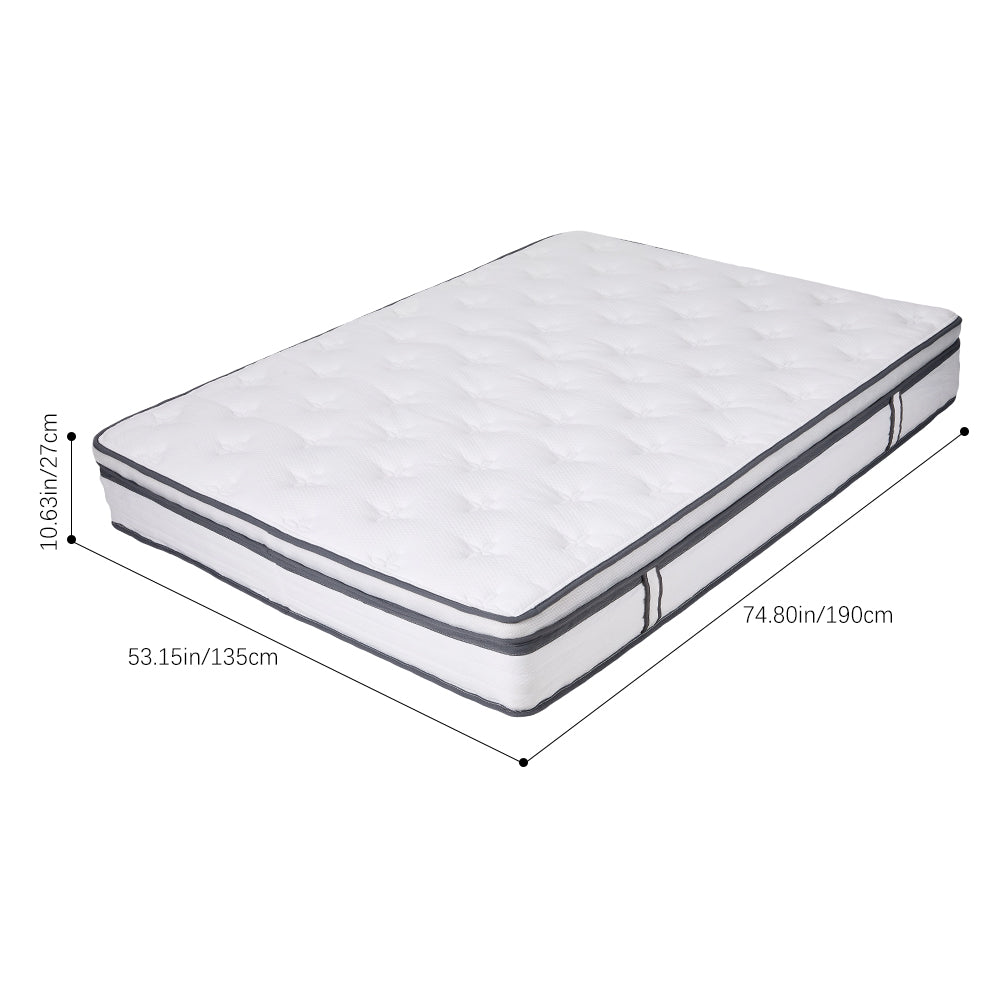 Hybrid Mattress, Medium Firm – Pocket Springs, Breathable Foam, Fire-resistant, Edge Support | Double