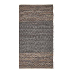 Recycled Leather Handwoven Herringbone Rug | 150cm x 240cm | Grey