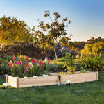 Wooden Horticulture Raised Garden Bed Divisible Elevated Planting Planter Box