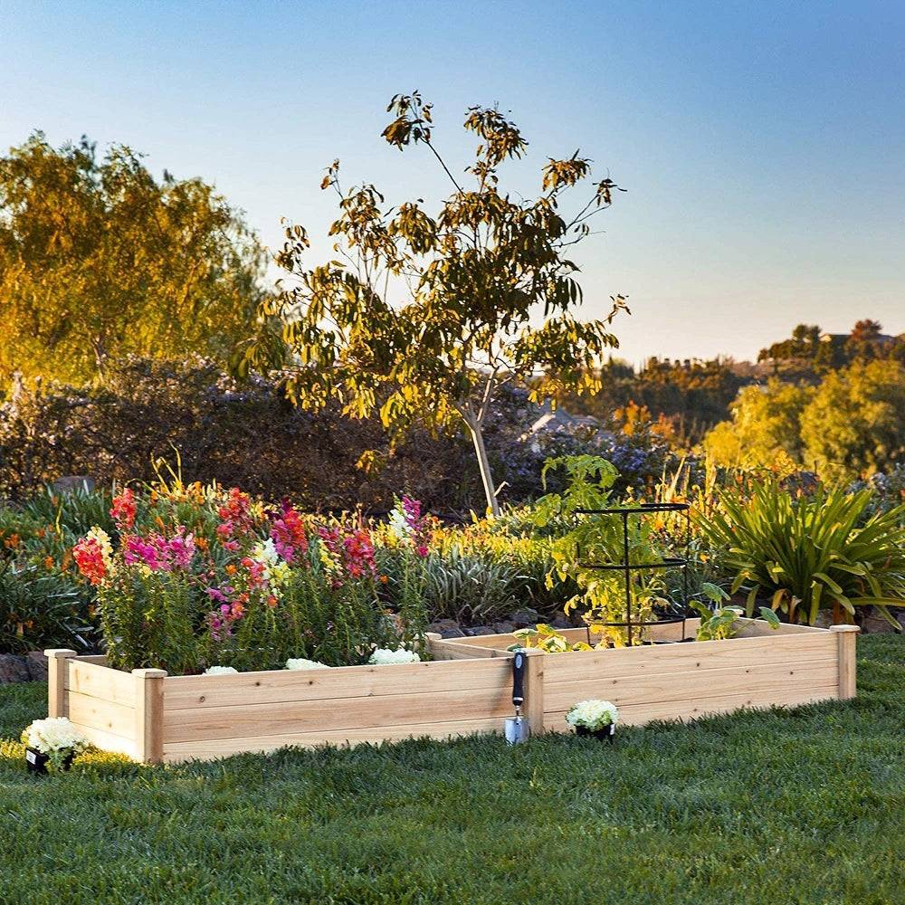 Wooden Horticulture Raised Garden Bed Divisible Elevated Planting Planter Box