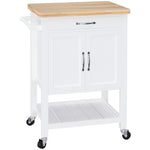 Trolley With Wheels, Shelves, Cupboard