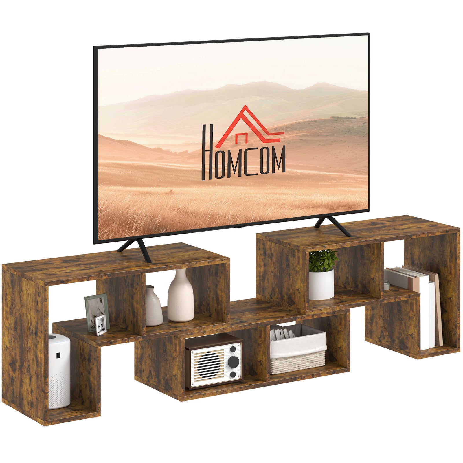 Tv Unit For Tvs Up To 75 Inches, Free Combination Tv Stand | Brown