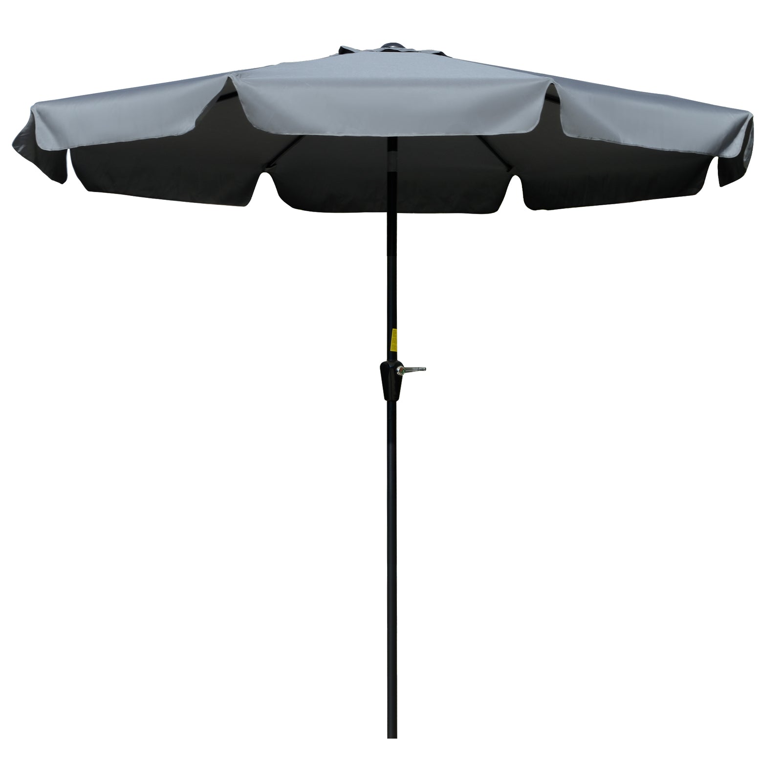 2.7m Patio Umbrella With Crank Garden Parasol | Grey