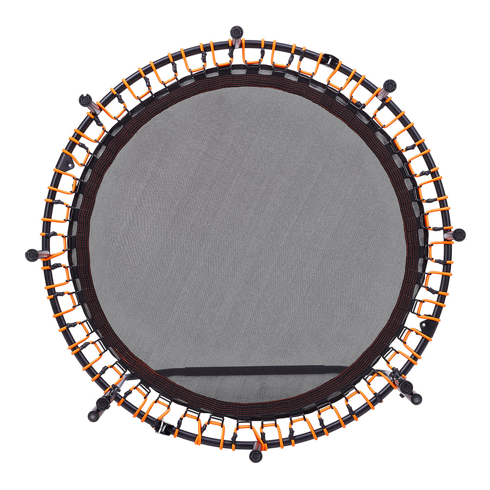 48in Bungee Cords Foldable Round Trampoline With Adjustable U-handle Bar | Orange