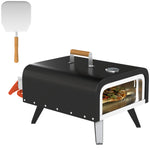 Black Tabletop Gas Pizza Oven
