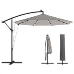 3 M Cantilever Parasol Solar Led Lights | Light Grey
