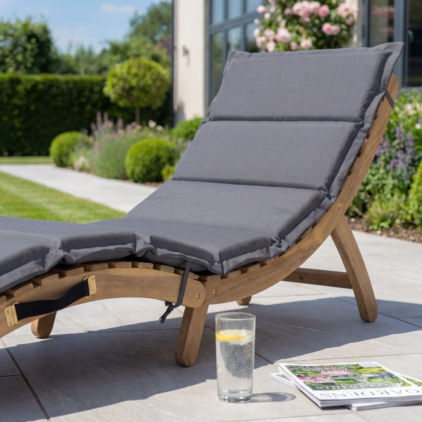Solara Curve Sun Lounger | Grey
