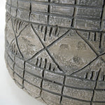 X 37cm Large Grey Gliese Embossed Planter 22cm