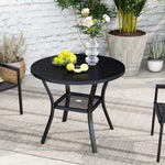 90 Cm Garden Dining Table, Round Garden Table W/parasol Hole