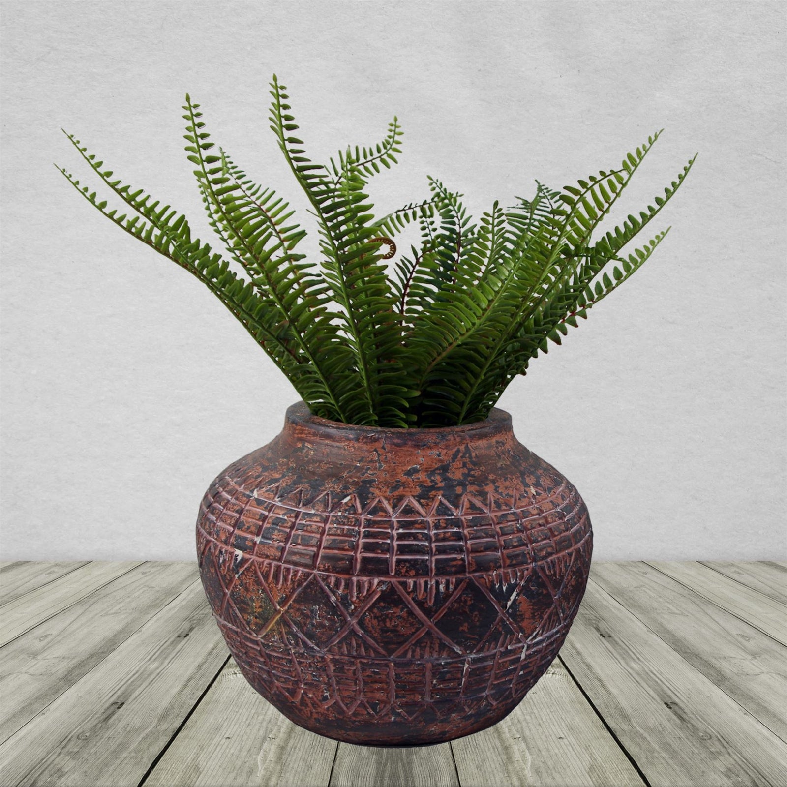 23cm X 30cm Large Aztec Vase Planter