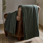 Luxury The Big One Ultra Soft Fleece Throw | Olive Green