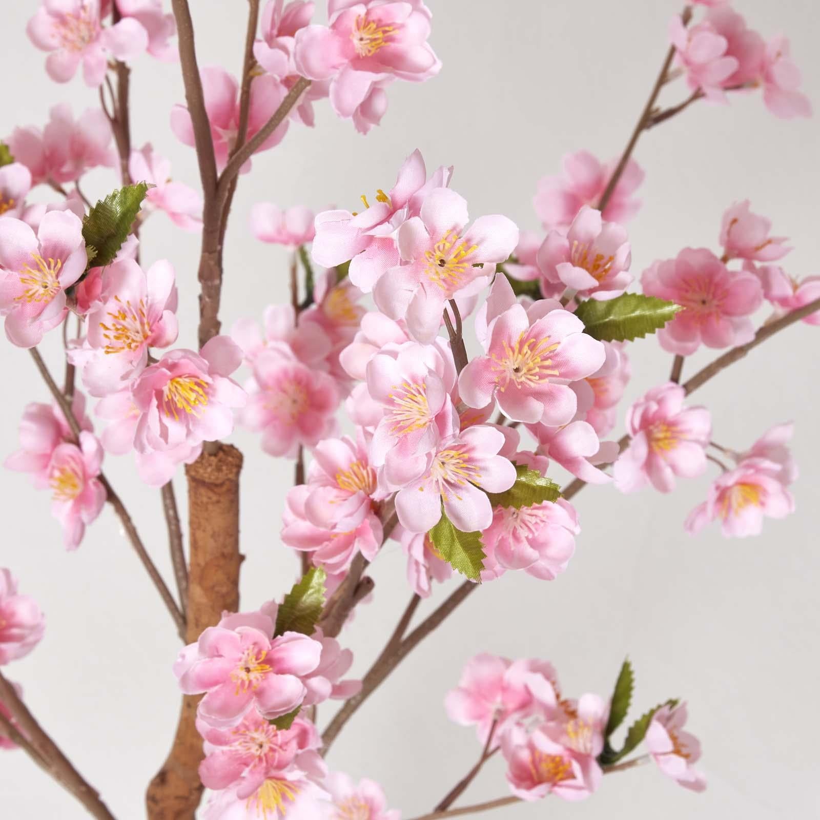 HOMESCAPES Artificial Blossom Tree With Pink Silk Flowers 130 Cm (4’2”)