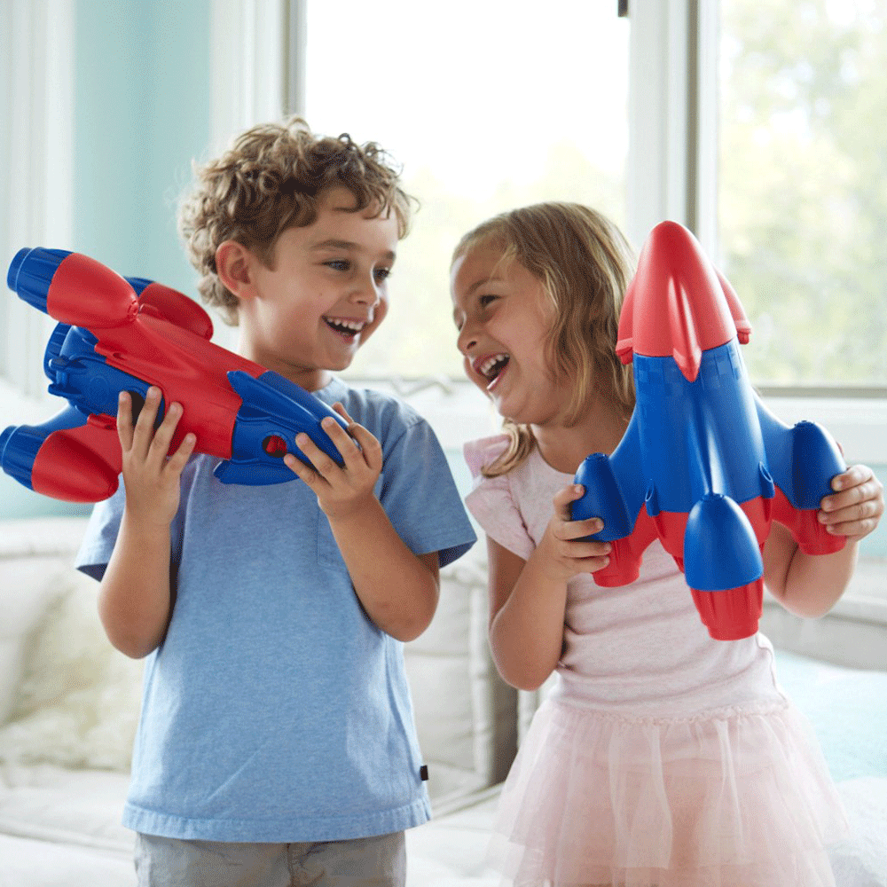Blue Rocket Toy, Made From 100% Recycled Plastic
