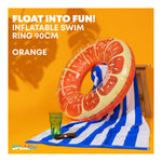 Inflatable Orange Swim Ring 90cm | One Size | Orange