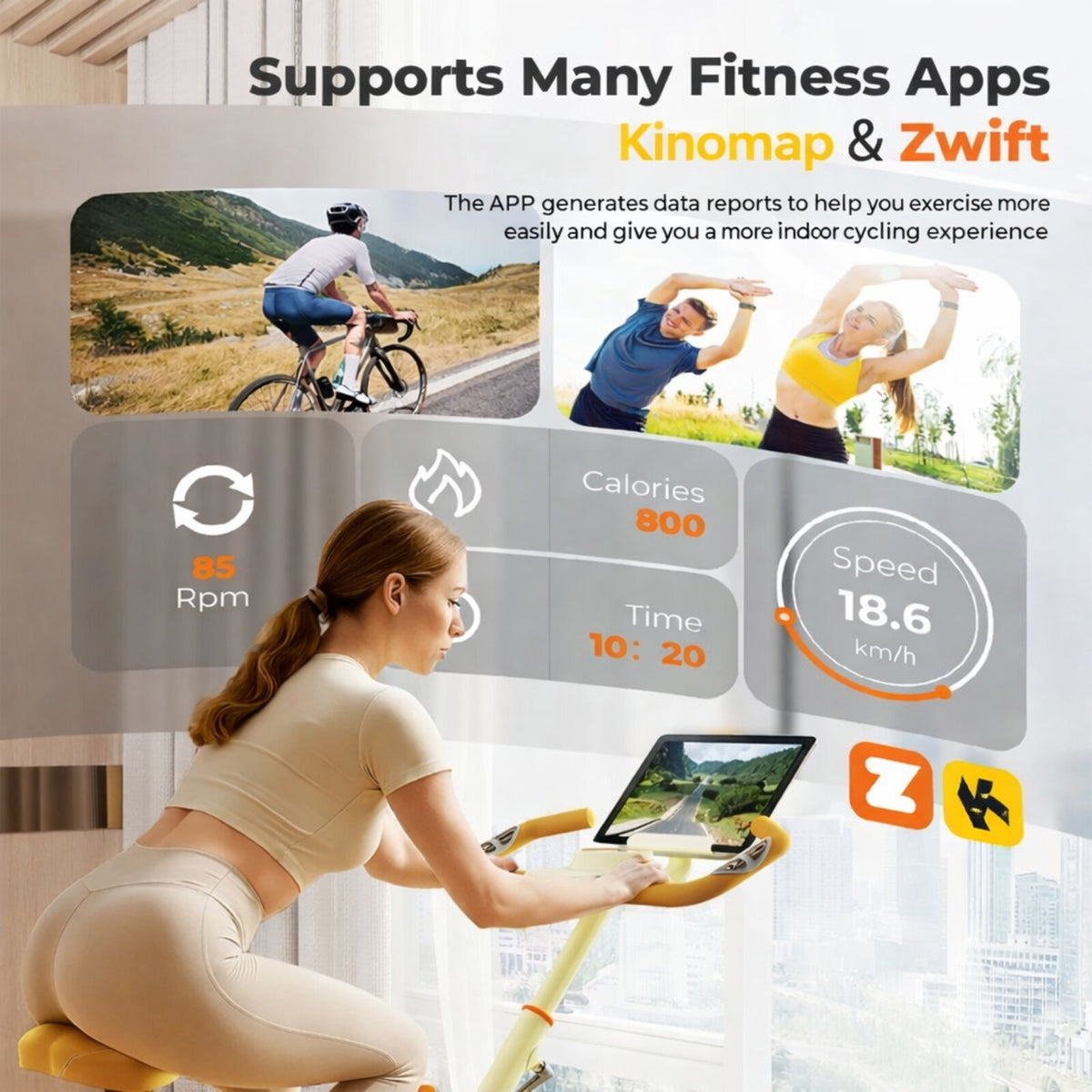 Centra Magnetic Exercise Bike 120kg Indoor Spin Bike With Lcd Display And App