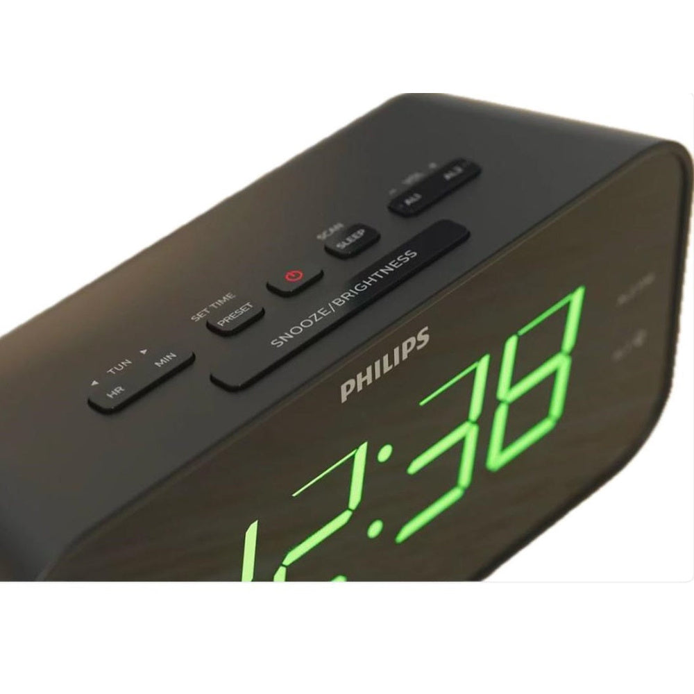 Tar3306 Wake-up Alarm Clock Digital Portable Radio | Black