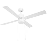 Mounting Reversible Ceiling Fan With Light Pull-chain | One Size | White