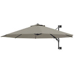 Wall Mounted Parasol W/ Vent & 8 Ribs | Light Grey