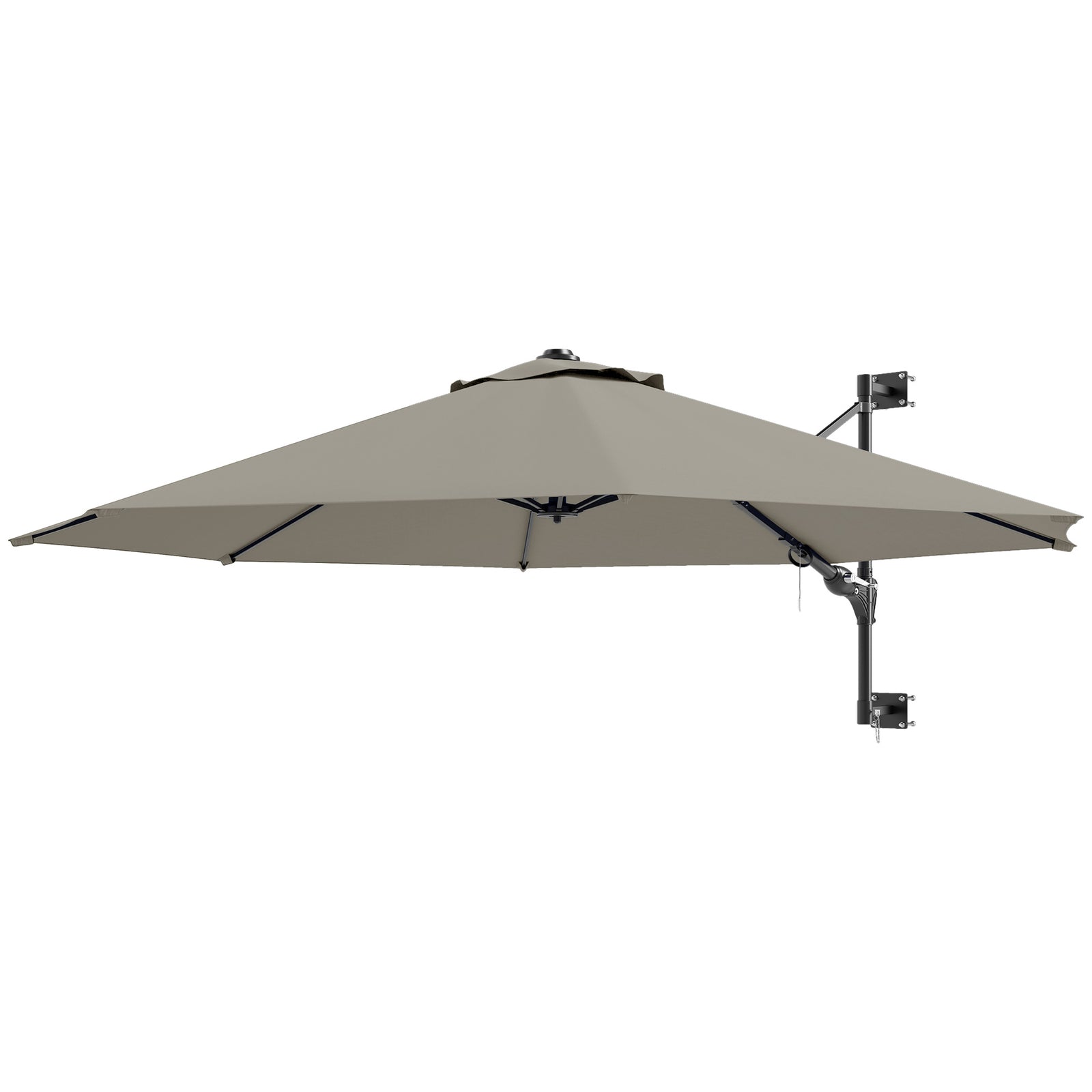 Wall Mounted Parasol W/ Vent & 8 Ribs | Light Grey