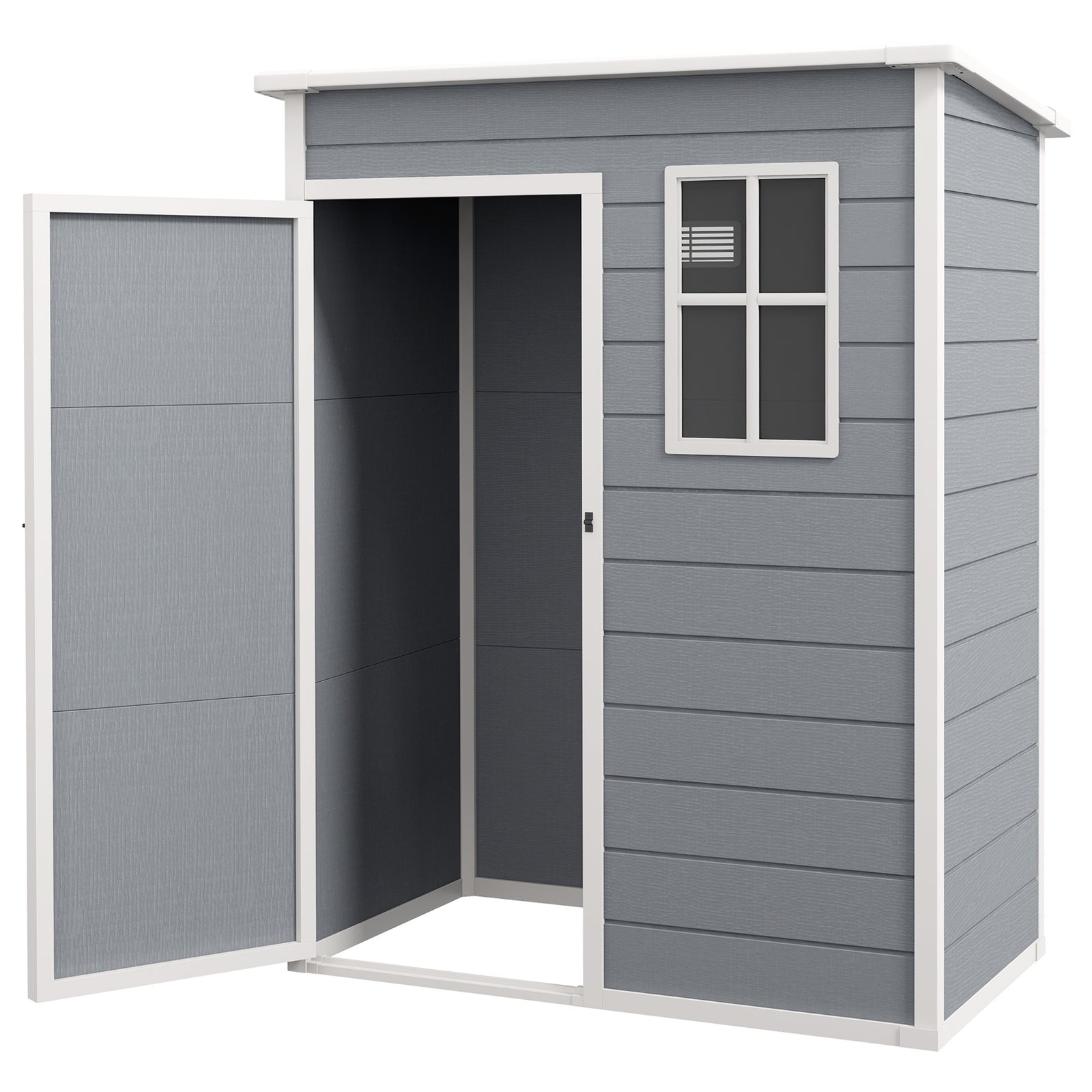 5' X 3' Garden Shed With Floor, Lockable Door, Window & Vent