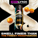 Lynx Fine Fragrance Collection Black Vanilla Deodorant Body Spray 150ml, 6 Pack