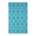 Riga 100% Cotton Printed Patterned Rug Hall Runner, 66 X 200 Cm | 150cm x 95cm | Teal