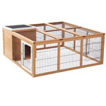 Rabbit Hutch, Guinea Pig House Outdoor Cage W/openable Top | Yellow