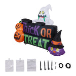 Breeins 5.3ft Halloween Inflatable Pumpkin Ghost Cat Decoration With Built-in Lights