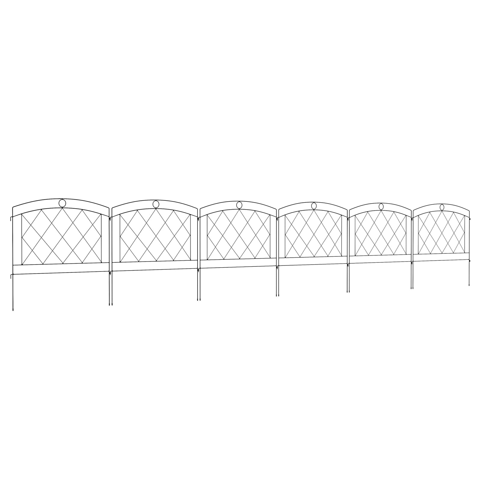 Fencing Panels 24in X 12ft Bed Border, Metal