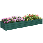 Galvanised Raised Bed For Garden, Outdoor Elevated Planter Box | Green